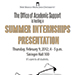 Summer Internships